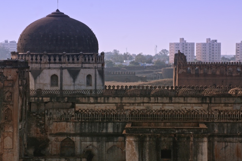 A view of Bidar Fort from the top of Rangeen Mahal, looking out.