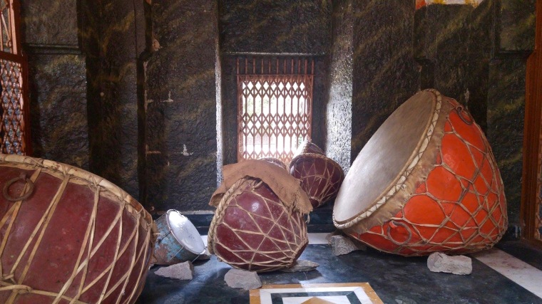 Nagada / Kettle-drums. Image Courtesy Samir Pathak. Taken at Saswad, MH, India